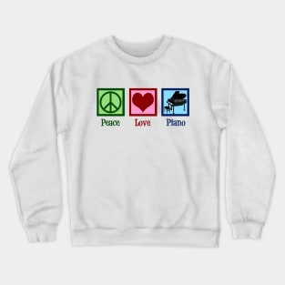 Peace Love Piano Crewneck Sweatshirt